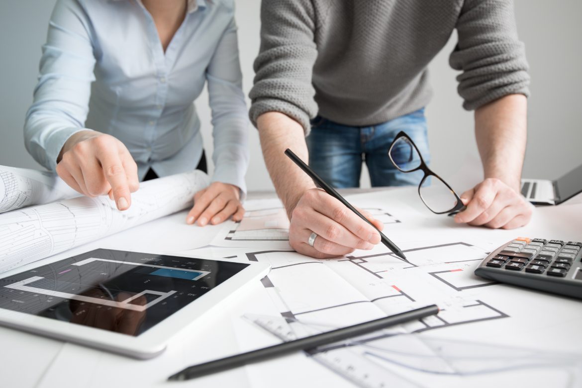 architects architect project interior design designer planning people architecture drawing business plan construction sketch house concept - stock image