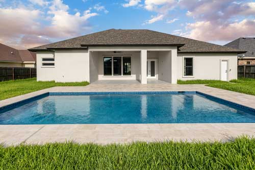 Home building with out living space and pool by Dolcan Homes